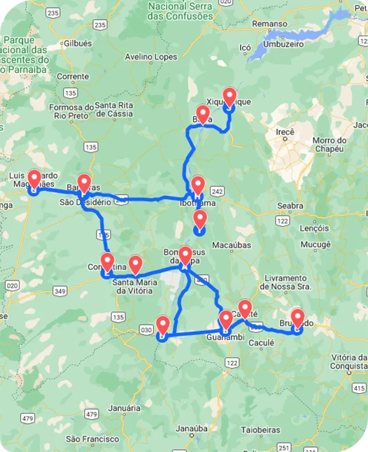 mapa area de atuação fort ambiental